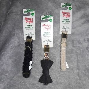 🐶Merry & Bright XS Holiday Dog Collars Leash Collar Harness Pet Pets Dogs NWT